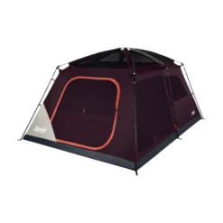 Coleman Skylodge™ 10-Person Camping Tent, Blackberry 16 Coleman Skylodge™ 10-Person Camping Tent, Blackberry -Coleman 10P CbnCnvntnlIntrnlScrnRm BB 1 FrontAngleRight FlyOff WindowsUp