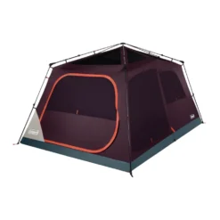 Coleman Skylodge™ 10-Person Instant Camping Tent, Blackberry 18 Coleman Skylodge™ 10-Person Instant Camping Tent, Blackberry -Coleman 10P CbnInstntIntrnlScrnRm BB 1 FrontAngleRight FlyOff WindowsUp