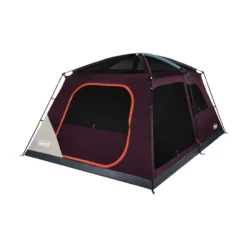 Coleman Skylodge™ 12-Person Camping Tent, Blackberry 16 Coleman Skylodge™ 12-Person Camping Tent, Blackberry -Coleman 12P CbnCnvntnlIntrnlScrnRm BB 1 FrontAngleRight FlyOff WindowsUp