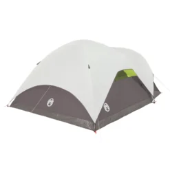 Coleman 6-Person Steel Creek™ Fast Pitch™ Dome Camping Tent With Screen Room, Green -Coleman 2000018059 rear