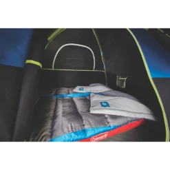 Coleman 4-Person Dark Room Sundome Tent 16 Coleman 4-Person Dark Room Sundome Tent -Coleman 2000032253 coleman dark room tent 4p interior capacity with props green turquoise detail 1