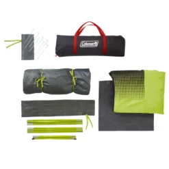 Coleman 4-Person Dark Room Sundome Tent 14 Coleman 4-Person Dark Room Sundome Tent -Coleman 2000032253 coleman dark room tent 4p unassembled green turquoise high angle 1