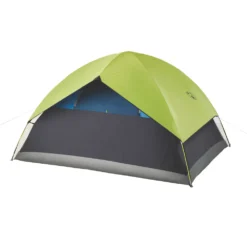 Coleman 4-Person Dark Room Sundome Tent 13 Coleman 4-Person Dark Room Sundome Tent -Coleman 2000032253 coleman dark room tent 4p with rain fly green turquoise from behind right angle 1
