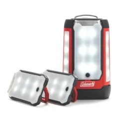 Coleman 3-panel 600 Lumen Lantern -Coleman 2000032684 coleman multi panel expansion 3 panel lantern trio red straight on 3