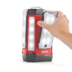 Coleman 3-panel 600 Lumen Lantern -Coleman 2000032684 coleman multi panel expansion 3 panel lantern trio red straight on 4