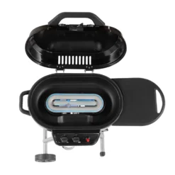 Coleman RoadTrip® 225 Portable Stand-Up Propane Grill 13 Coleman RoadTrip® 225 Portable Stand-Up Propane Grill -Coleman 2000033048 225 Stand Up Coleman Black Detail Grill Open Burner System Flames20copy
