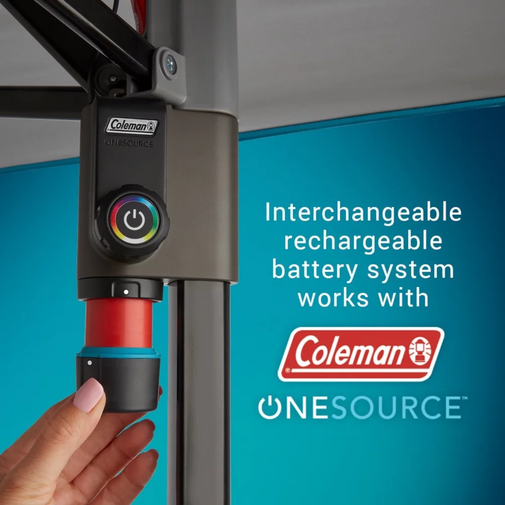 Coleman OneSource™ 10 X 10 Canopy Shelter With LED Lighting & Rechargeable Battery 4 Coleman OneSource™ 10 X 10 Canopy Shelter With LED Lighting & Rechargeable Battery - Image 2