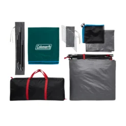 Coleman Skydome™ 4-Person Camping Tent With Full-Fly Vestibule, Evergreen 17 Coleman Skydome™ 4-Person Camping Tent With Full-Fly Vestibule, Evergreen -Coleman 2000035801 2000035800 2000035802 2000035803 Laydown