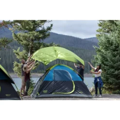 Coleman 4-Person Dark Room Sundome Tent 18 Coleman 4-Person Dark Room Sundome Tent -Coleman 2018 Montana 455 Lifestyle