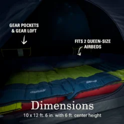 Coleman Skydome™ 6-Person Screen Room Camping Tent With Dark Room™ Technology 16 Coleman Skydome™ 6-Person Screen Room Camping Tent With Dark Room™ Technology -Coleman 2155647 ATF6