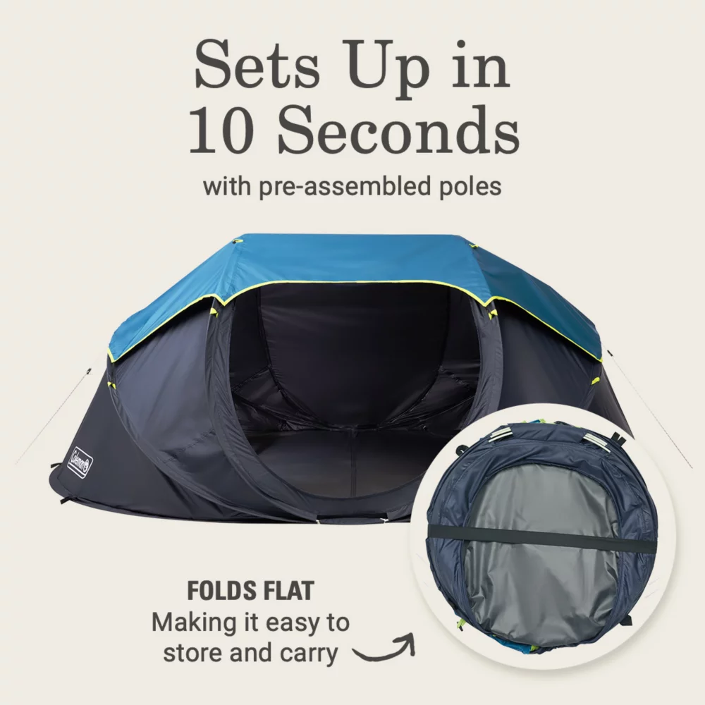 Coleman 4-Person Camp Burst™ Pop-Up Tent With Dark Room™ Technology 4 Coleman 4-Person Camp Burst™ Pop-Up Tent With Dark Room™ Technology - Image 2