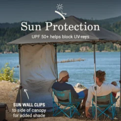Coleman OASIS™ Lite 7 X 7 Canopy With Sun Wall -Coleman 2156416 OasisLite7x7CanopySunWallBlack ATF4