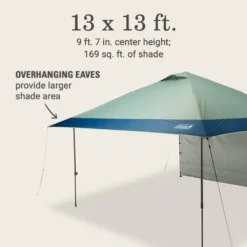 Coleman OASIS™ 13 X 13 Canopy With Sun Wall 14 Coleman OASIS™ 13 X 13 Canopy With Sun Wall -Coleman 2156428 OasisLite13x13CanopySunWallMoss ATF6