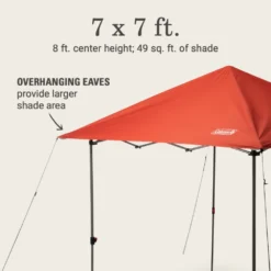 Coleman OASIS™ Lite 7 X 7 Canopy -Coleman 2157497 OasisLite7x7CanopyRed ATF5