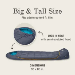 Coleman Big Bay™ 20° Big & Tall Contour Sleeping Bag -Coleman 2158165 ATF2