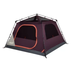 Coleman Skylodge™ 4-Person Instant Camping Tent, Blackberry 16 Coleman Skylodge™ 4-Person Instant Camping Tent, Blackberry -Coleman 4P CbnInstnt Blckbrry 2 FrontAngleRight FlyOff