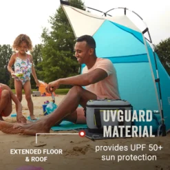 Coleman Skyshade™ Small Compact Beach Shade, Caribbean Sea -Coleman Coleman 2000037508 Skyshade CaribbeanSea ATF4