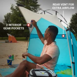 Coleman Skyshade™ Small Compact Beach Shade, Caribbean Sea -Coleman Coleman 2000037508 Skyshade CaribbeanSea ATF6
