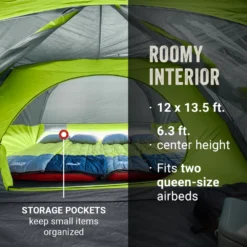 Coleman Skydome™ 8-Person Camping Tent With Screen Room, Rock Grey -Coleman Coleman 2000037524 Skydome ScreenRoom 8P ATF6