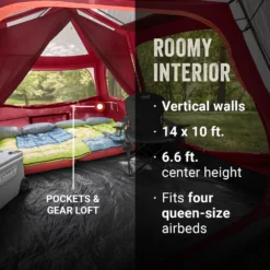 Coleman Skylodge™ 10-Person Instant Camping Tent, Blackberry 15 Coleman Skylodge™ 10-Person Instant Camping Tent, Blackberry -Coleman Coleman 2000037543 Skylodge Instant 10P Blackberry ATF5