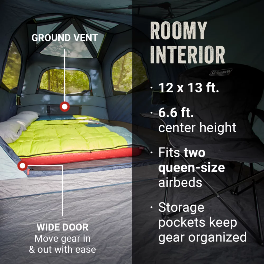 Coleman Skylodge™ 10-Person Instant Camping Tent With Screen Room, Blue Nights 7 Coleman Skylodge™ 10-Person Instant Camping Tent With Screen Room, Blue Nights - Image 5