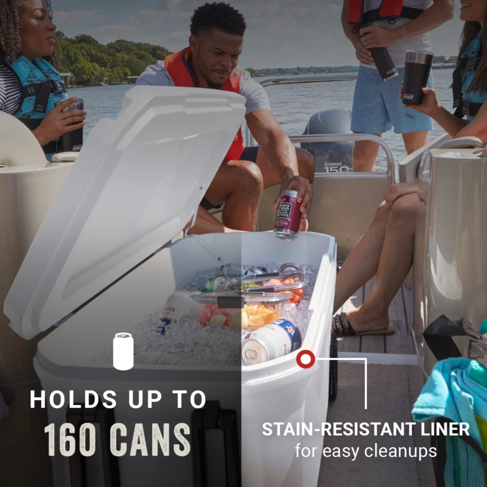 Coleman 316 Series™ 100-Quart Marine Wheeled Cooler 6 Coleman 316 Series™ 100-Quart Marine Wheeled Cooler - Image 4