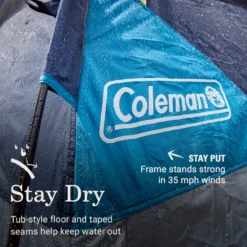 Coleman® Camp Burst™ 4-Person Dark Room™ Camping Tent -Coleman Coleman CampBurstTents 4P DarkRoom ATF4