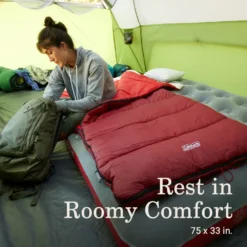 Coleman Flatlands™ 30°F Sleeping Bag -Coleman Coleman Flatlands SleepingBags 30F Mahogany ATF5