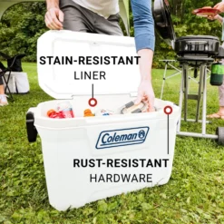 Coleman 316 Series™ 52-Quart Marine Hard Cooler -Coleman Coleman MtLoganATF 52 QT Marine 04retouchedLid