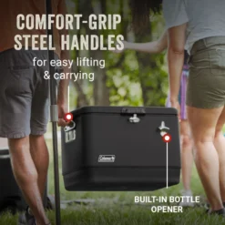 Coleman Reunion™ 54-Quart Steel Belted® Matte Cooler, Midnight -Coleman Coleman SteelBelted Midnight ATF3