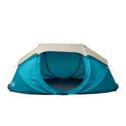 Coleman 4-Person Camp Burst™ Pop-Up Tent 12 Coleman 4-Person Camp Burst™ Pop-Up Tent -Coleman PopUpTent 4P ScubaBlue StraightOn Fly On 0003 v2